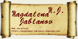 Magdalena Jablanov vizit kartica